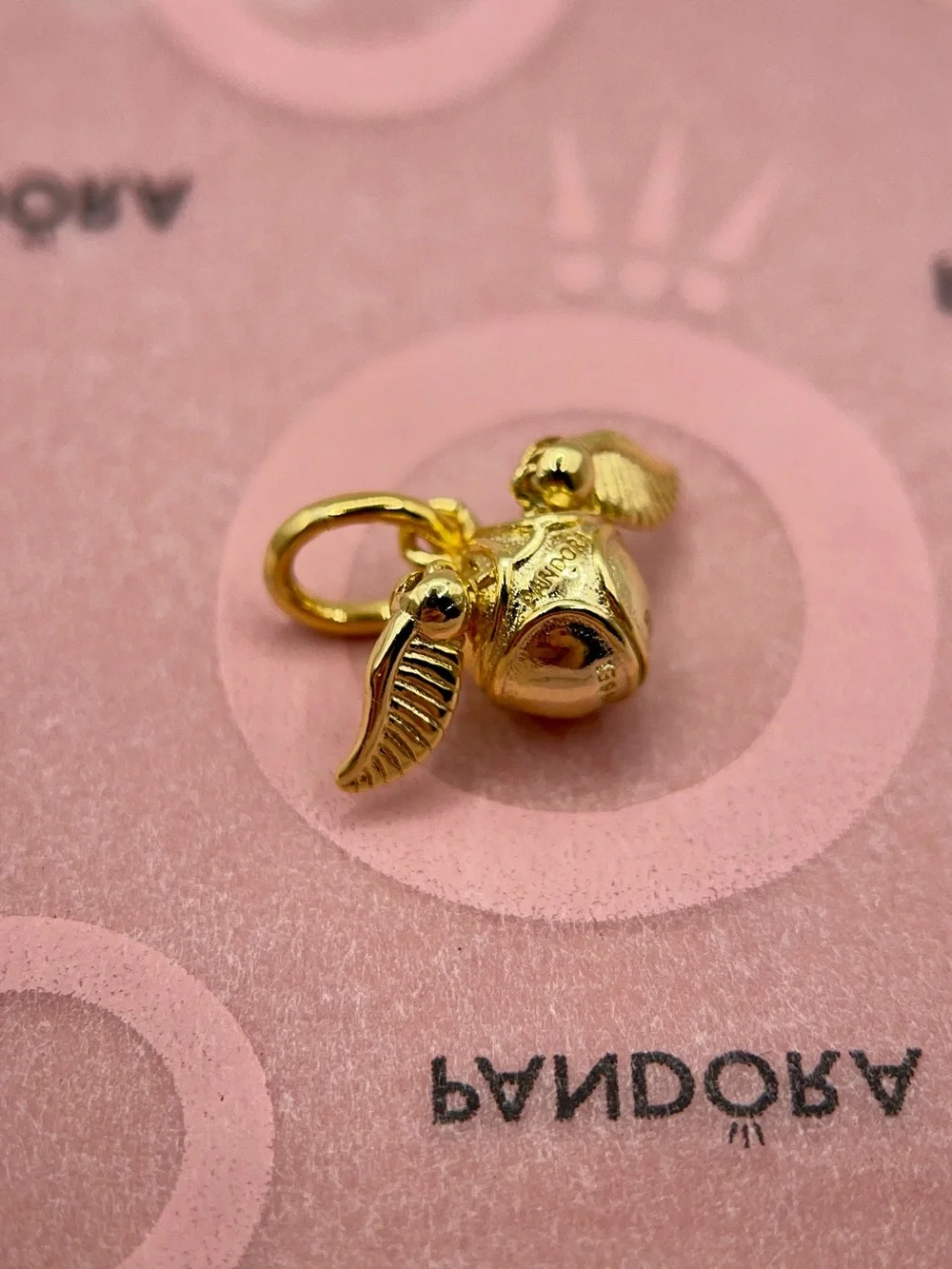 Pandora Harry Potter Golden Snitch Gold Plated Charm